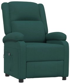 vidaXL Πολυθρόνα Ανακλινόμενη Ηλεκτρική Πράσινο Υφασμάτινη