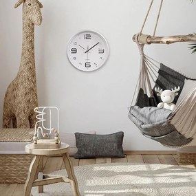 Ρολόι τοίχου λευκό Ø30.5εκ.