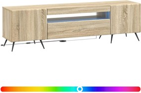 vidaXL Ντουλάπα LED Τηλεόρασης Sonoma Δρυς Επεξεργασμένο Ξύλο