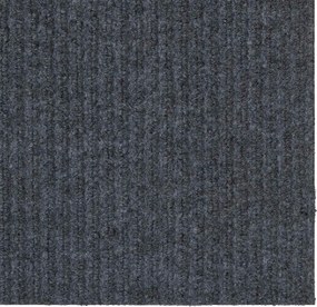 vidaXL Δερμάτινο Χαλί Γκρι 80 x 300 cm ύφασμα