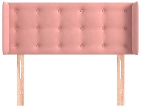 vidaXL Κεφαλάρι με Πτερύγια Ροζ 83x16x78/88 εκ. Βελούδινο