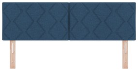 vidaXL LED Κεφαλάρι Διαμαντιών Μπλε 160 εκ. Ύφασμα
