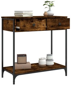vidaXL Τραπέζι Κονσόλα Καπνιστή Δρυς 75x34,5x75 εκ. Επεξεργ. Ξύλο