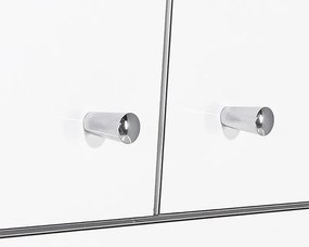 Ντουλάπα ρούχων Diamond Megapap δίφυλλη σε χρώμα λευκό 60x38x187εκ.