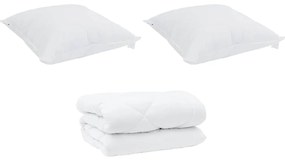 vidaXL Χειμερινό Παπλωματοθήκη 3 pcs Λευκό 240 x 260 εκ. Μικροΐνες