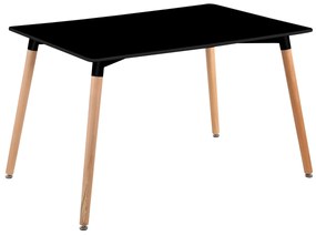 Τραπέζι ArteLibre OWLET Μαύρο MDF/Ξύλο 120x80x74cm