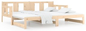 vidaXL Καναπές Κρεβάτι Συρόμενος 2x(90x200) εκ. Μασίφ Ξύλο Πεύκου
