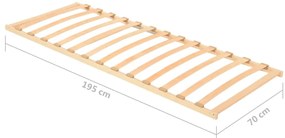 vidaXL Τελάρο Κρεβατιού με 13 Σανίδες 70 x 200 εκ.
