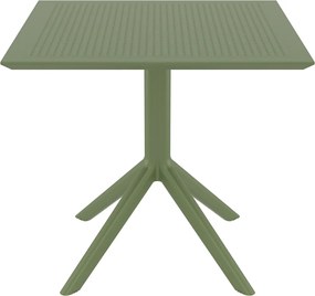 SKY OLIVE GREEN 80X80X74εκ. ΤΡΑΠΕΖΙ  ΠΟΛ/ΝΙΟΥ - (80X80X74εκ.), Χρώμα: OLIVE GREEN - SIESTA