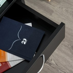 HOMCOM συρταριέρα, συρταριέρα, 1 διαμέρισμα, 1 ράφι, 1 συρτάρι, 40 x 3 x 60 cm, μαύρο