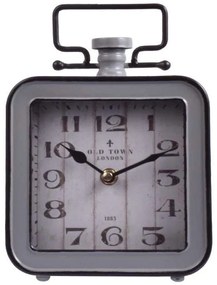 Ρολόι Επιτραπέζιο Lantern 125-222-343 15x5x21,5cm Grey Μέταλλο