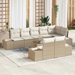vidaXL Σετ Καναπέ Κήπου 9 pcs μπεζ και κρεμ 319 x 154 x 85 εκ.