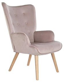 Κάθισμα DKD Home Decor Ροζ πολυεστέρας Ξύλο 67 x 69 x 96 cm 75 x 69 x 96 cm