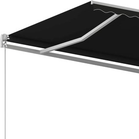 vidaXL Τέντα Συρόμενη Χειροκίνητη Ανθρακί 450 x 350 εκ.