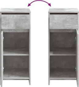 vidaXL Ντουλάπι Μπάνιου Γκρι Σκυροδέματος 35 x 36,5 x 85 εκ.