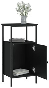 vidaXL Κομοδίνο Μαύρο 41 x 31 x 80 εκ. από Επεξεργασμένο Ξύλο