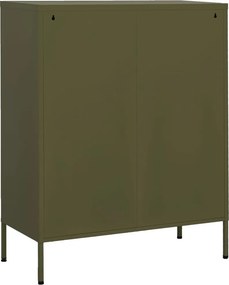 vidaXL Ντουλάπι Αποθήκευσης Πράσινο Λαδί 80x35x101,5 εκ. από Ατσάλι