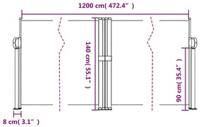 ΣΚΙΑΣΤΡΟ ΠΛΑΪΝΟ ΣΥΡΟΜΕΝΟ ΣΚΟΥΡΟ ΠΡΑΣΙΝΟ 140 X 1200 ΕΚ. 4004815