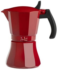 Ιταλικη καφετιερα JATA Cafetera de inducción roja vulcano Κόκκινο Αλουμίνιο 6 φλιτζάνια
