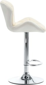 vidaXL Σκαμπό Μπαρ 2 τεμ. Κρεμ από Συνθετικό Δέρμα