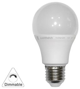 Adeleq Led Λάμπα Αχλάδι Ε27 12W 230V Ντιμαριζόμενο Ψυχρό 6200Κ 13-27221209
