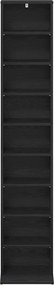 vidaXL Ντουλάπα CD Μαύρη Δρυς 33 x 23,5 x 175 εκ. Επεξεργασμένο Ξύλο