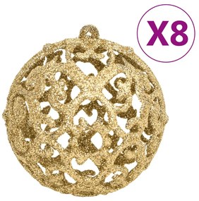 vidaXL Σετ Μπάλες Χριστουγεννιάτικες 111 τεμ. Χρυσές από Πολυστυρένιο
