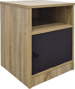 Κομοδίνο Lenea pakoworld sonoma-ανθρακί 40x40x50εκ