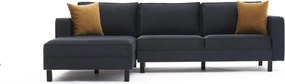 Corner Sofa Kale Velvet Left - Anthracite Anthracite
