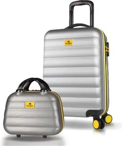 Stewehome Σετ 2 τεμαχίων βαλίτσας χειραποσκευής και νεσεσέρ από ABS