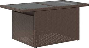 vidaXL Σαλόνι Κήπου Σετ 9 τεμ. Καφέ από Συνθ. Ρατάν με Μαξιλάρια