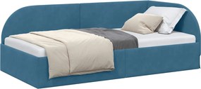 vidaXL Κρεβάτι Γωνίας Μπλε 100 x 200 cm Βελούδο