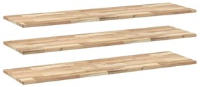 vidaXL Ράφια Κρεμαστά 3 Τεμ. 160x40x2εκ Ακατέργαστο Μασίφ Ξύλο Ακακίας