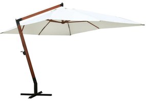 vidaXL Ομπρέλα Κρεμαστή Λευκή 300 x 400 εκ.