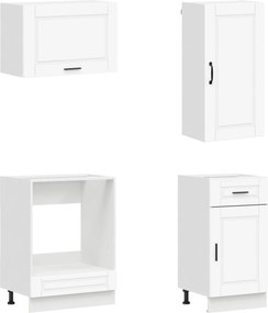 vidaXL Μονάδα κουζίνας PORTO 8 pcs Λευκό Επεξεργασμένο Ξύλο