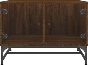 vidaXL Coffee Table Brown Oak Medium Engineered wood, glass, steel