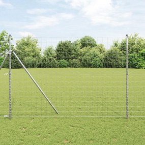 vidaXL Ευρωπαϊκός Φράκτης με 7 Πόστα 1.5x10 m Γαλβανισμένος Χάλυβας