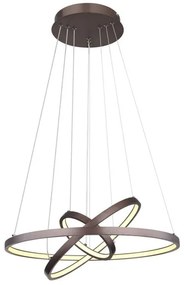 Κρεμαστό Φωτιστικό Οροφής LED 57W Καφέ 2200Lm Ralph 67192-57BR Globo Lighting-67192-57BR-Καφέ 67192-57BR