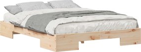 vidaXL Σκελετός Κρεβατιού Καφέ 140 x 200 cm