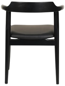 ΠΟΛΥΘΡΟΝΑ ΤΡΑΠΕΖΑΡΙΑΣ CERSEI HM9946.02 RUBBERWOOD &amp; PU ΣΕ ΜΑΥΡΟ 57x54x74Υεκ