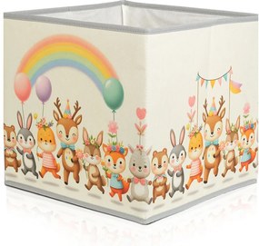 Διακοσμητικό Αποθηκευτικό Καλάθι Πολύχρωμο YLC 30x30x30