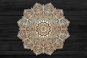 Intra απο ξύλο plywood 3mm-4mm πάχος Τρισδιάστατη Mandala Δίασταση 30x30 cm INTRAFABR-69575459