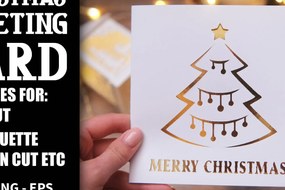 Σετ των 3 Intra απο ξύλο plywood 3mm-4mm πάχος Πρότυπο ευχετήριας κάρτας Χριστουγέννων Δίασταση 5x5 cm INTRAFABR-107885498