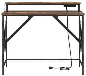 vidaXL Γραφείο Καπνιστή δρυς 100 x 50 x 86.5 εκ Επεξεργασμένο ξύλο