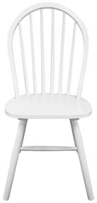 vidaXL Καρέκλες Τραπεζαρίας 2 τεμ. Λευκές Μασίφ Ξύλο Καουτσουκόδεντρου