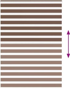 vidaXL Ζέβρα τυφλή Καφέ Πλάτος υφάσματος 160,9 εκ. Πολυεστέρας