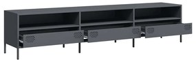 vidaXL Έπιπλο Τηλεόρασης Ανθρακί 202x39x43,5 εκ. Ατσάλι Ψυχρής Έλασης