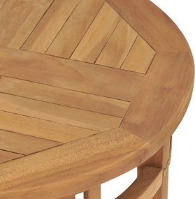 vidaXL Σετ Τραπεζαρίας Κήπου 3 Τεμαχίων από Μασίφ Ξύλο Teak