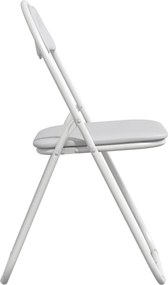 vidaXL Πτυσσόμενη Καρέκλα 2 pcs Λευκό και Γκρι 48 x 43,5 x 81 εκ.