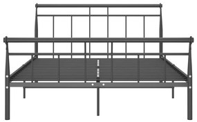 vidaXL Πλαίσιο Κρεβατιού Μαύρο 140 x 200 εκ. Μεταλλικό